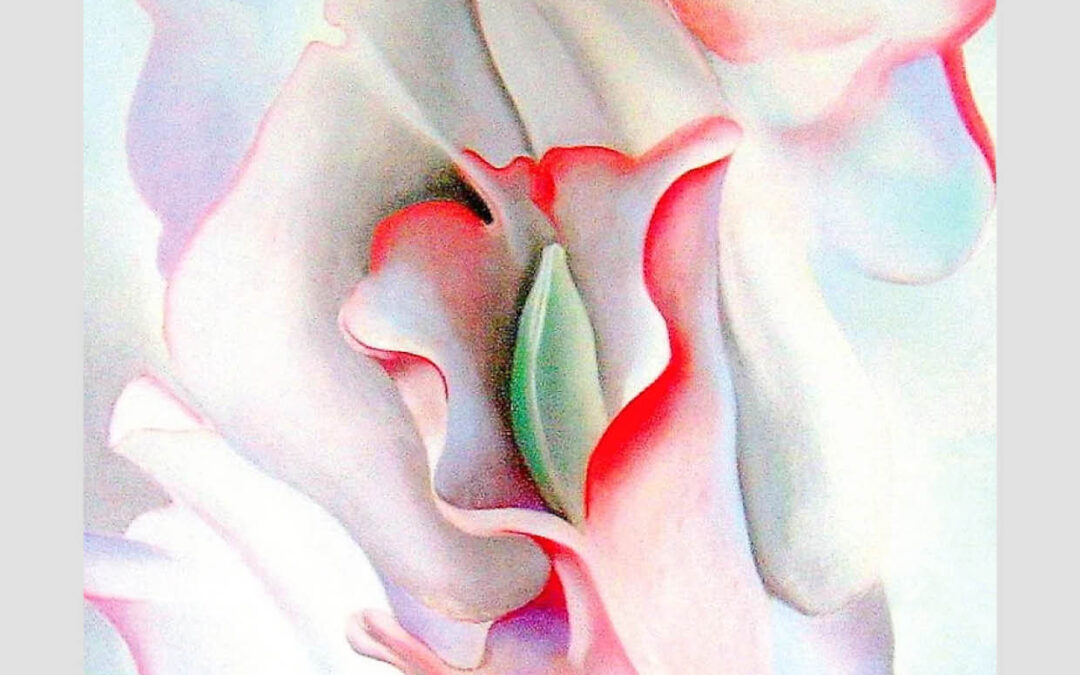 FLEURS DE GIORGIA O’KEEFFE – Peinture à l’huile à l’eau
