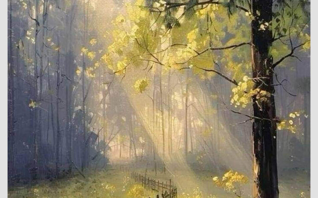 LUMIÈRE EN FORÊT – Peinture acrylique