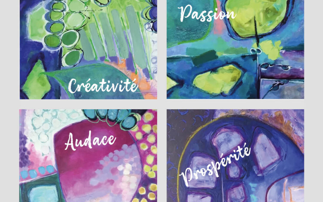 PETITS TABLEAUX DECORATIFS – Affirmations positives et techniques acryliques